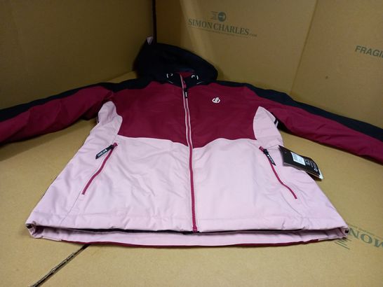 DARE2B BEETROOT/POWDER PINK WINTER SPORTS JACKET - SIZE 12