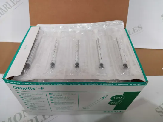 LOT OF APPROX 9 BOXES OF OMNIFIX-F SYRINGES B BRAUN