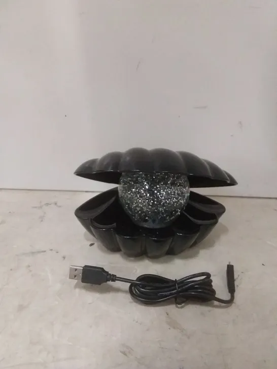 BOXED SENSE AROMA SEA SHELL LED COLOUR CHANGING LAMP ( BLACK )