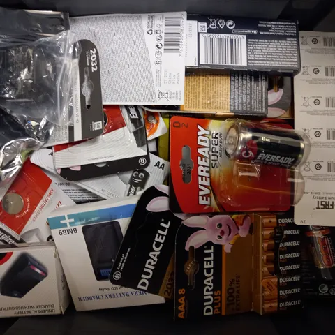 LOT OF APPROXIMATELY 20 PACKS OF BATTERIES ETC 