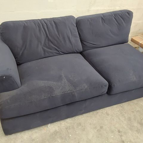 BLUE PLUSH FABRIC TWO SEATER SECTION 
