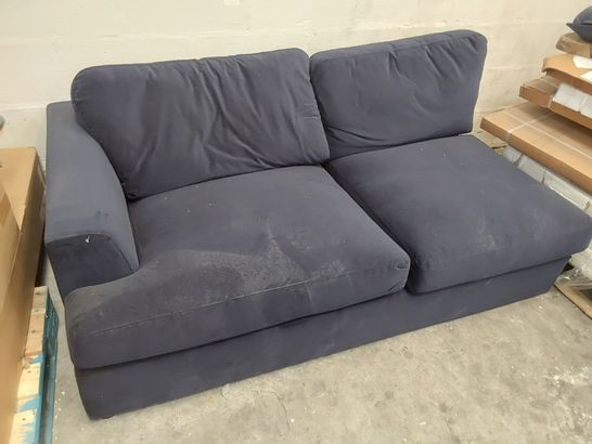 BLUE PLUSH FABRIC TWO SEATER SECTION 