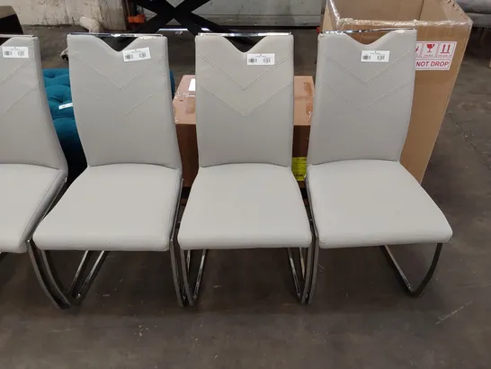 DESIGNER VIGO GREY DINING CHAIRS - SET OF 6 (6 ITEMS)