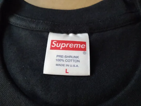 SUPREME BLACK T-SHIRT - L