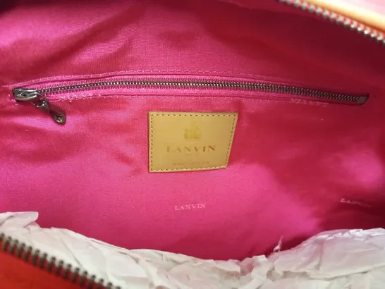 LANVIN AMALIA POPY RED SMALL CLUTCH BAG 