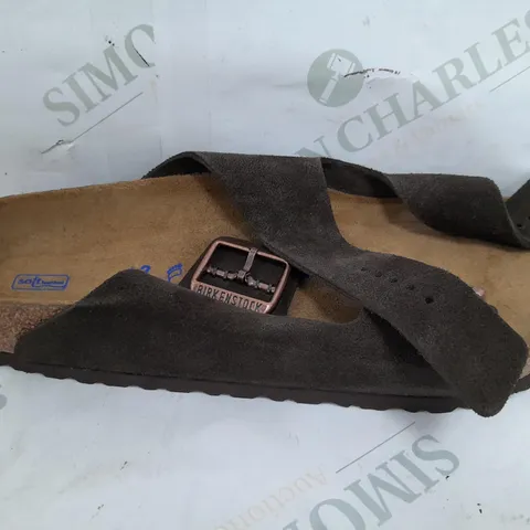 PAIR OF BIRKENSTOCK SATCHEL SANDALS IN BROWN - SIZE 42