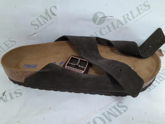 PAIR OF BIRKENSTOCK SATCHEL SANDALS IN BROWN - SIZE 42