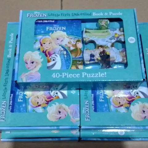 LOT OF 5 BRAND NEW DISNEY FROZEN BOOK AND PUZZLE SETS