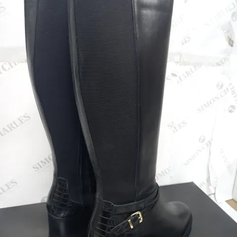 DUNE TILDING BOOT BLACK LEATHER SIZE 5.5 - BOXED 