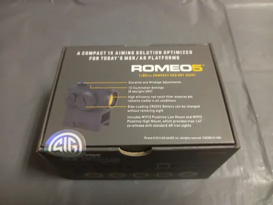 SEALED SIG SAUER ROMEO5 1X20MM COMPACT RED DOT SIGHT