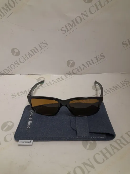 HARRINGTON SPORT BEAT SHINY BLACK/GREEN PRESCRIPTION SUNGLASSES