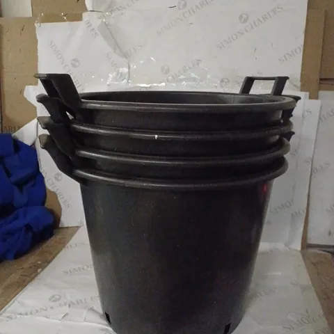 PACK OF 4 HEAVY DUTY 30L PLANTER POTS WITH HANDLES