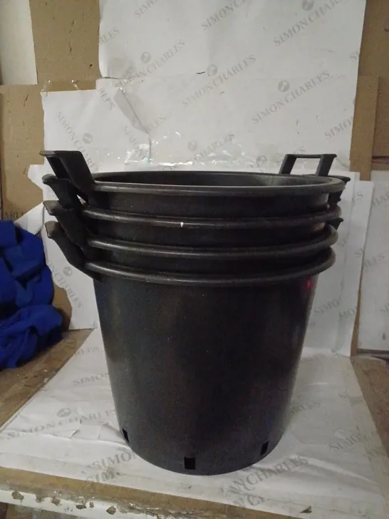 PACK OF 4 HEAVY DUTY 30L PLANTER POTS WITH HANDLES RRP £20