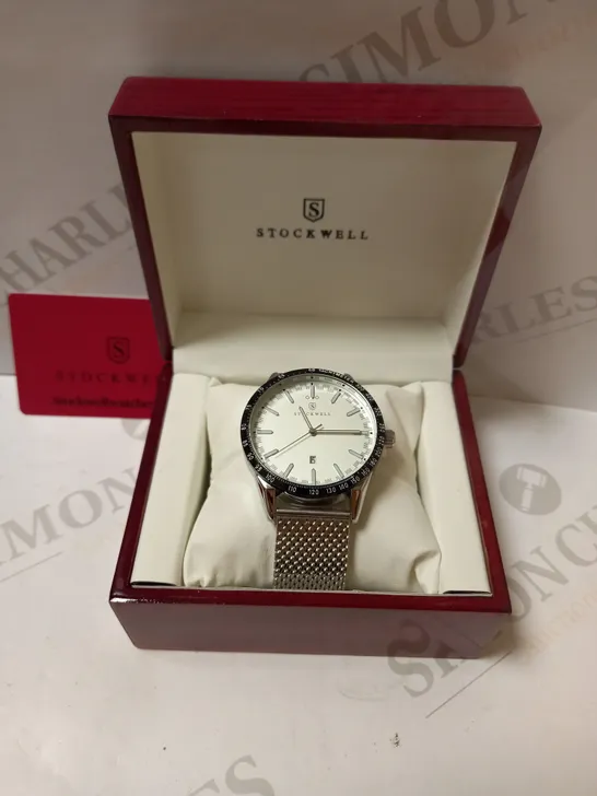 STOCKWELL AUTOMATIC TACHYMETER MESH STRAP WRISTWATCH  RRP £650