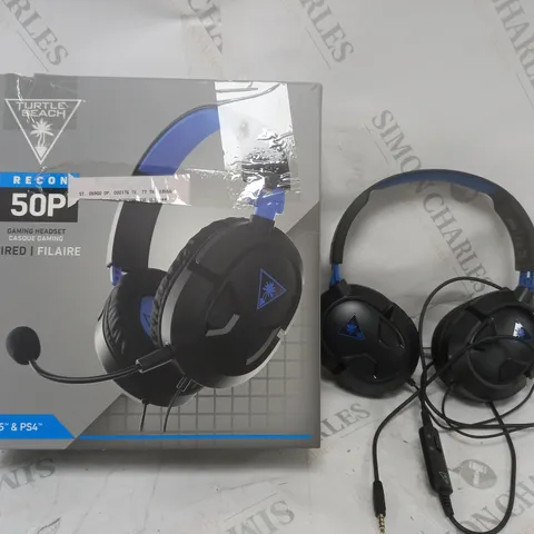 BOX OF APPROX 3 TURTLE BEACH RECON 50P HEADSETS IN BLACK 