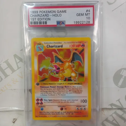 PROXY PSA FRAMED TRADING CARD - CHARIZARD HOLO 1ST EDITION (1999)- REPLICA