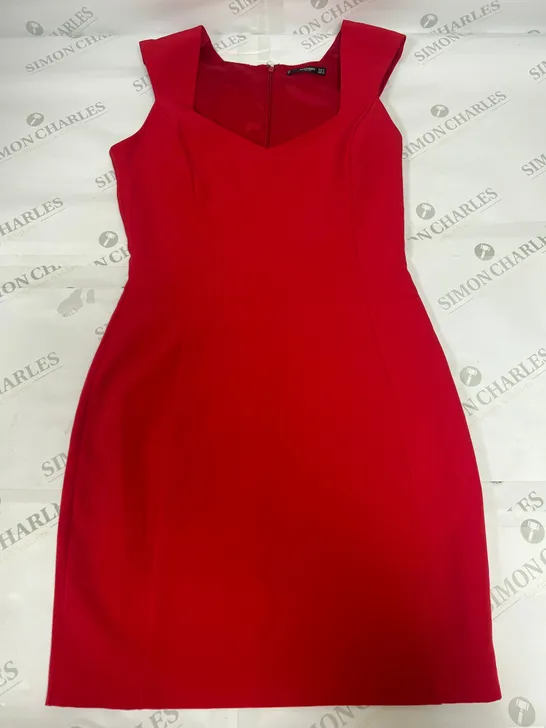 MANGO SLEEVELESS MIDI DRESS IN RED SIZE S 