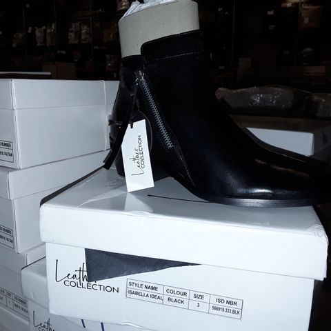BOXED ISABELLA IDEAL BLACK SIZE 3 ANKLE BOOTS 