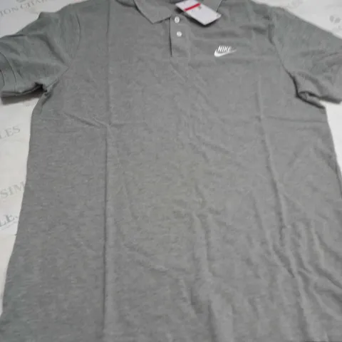 NIKE GREY POLO SHIRT - LARGE