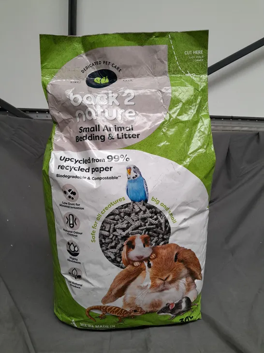 BACK TO NATURE SMALL ANIMAL BEDDING AND LITTER 30L 