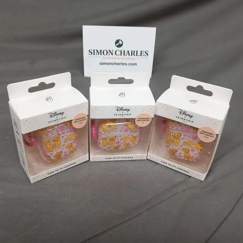 THREE BRAND NEW SKINNYDIP DISNEY SIMBA CASES TO FIT AIRPODS