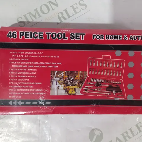 UNBRANDED 46 PIECE TOOL SET FOR HOME & AUTO