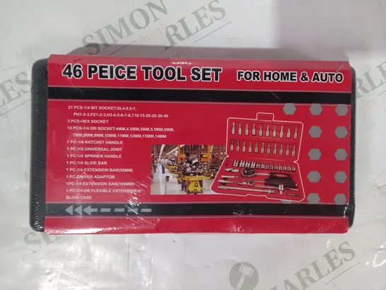 UNBRANDED 46 PIECE TOOL SET FOR HOME & AUTO