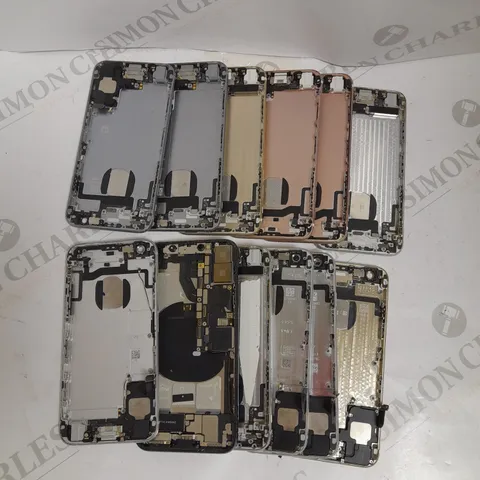 BOX OF APPROXIMATELY 40 ASSORTED IPHONE REAR CASE REPLACEMENTS FOR VARIOUS MODELS TO INCLUDE A1586, A1688 ETC