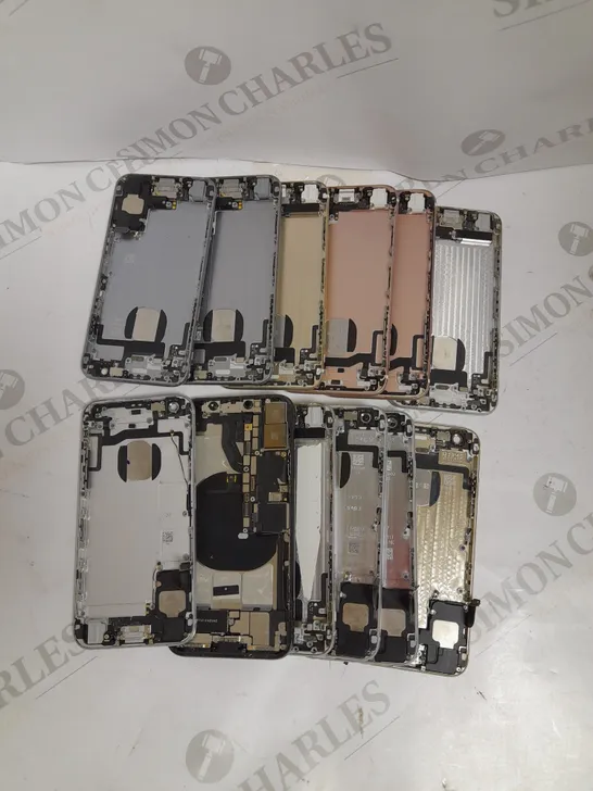 BOX OF APPROXIMATELY 40 ASSORTED IPHONE REAR CASE REPLACEMENTS FOR VARIOUS MODELS TO INCLUDE A1586, A1688 ETC