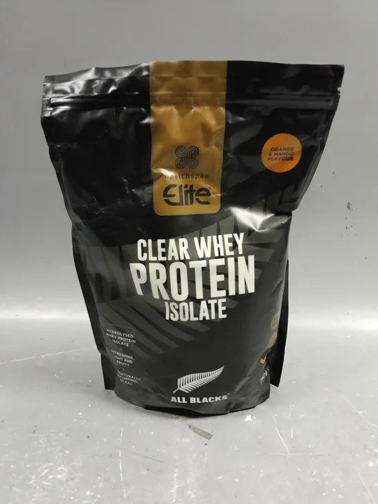 SEALED HEALTHSPAN CLEAR WHEY PROTEIN ISOLATE - ORANGE & MANGO - 750G 