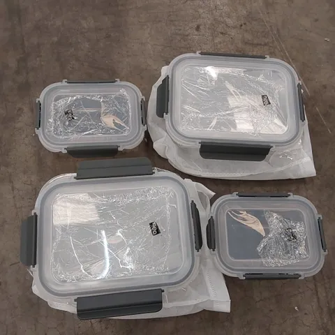 BOXED NEO 4-PIECE GLASS TUPPERWARE SET (1 BOX)