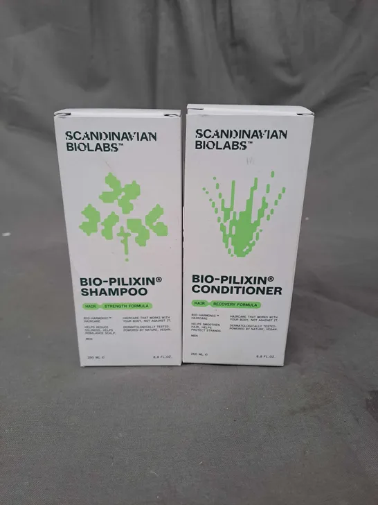 BOXED SCANDINAVIAN BIOLABS BIO-PILIXIN SHAMPOO & CONDITIONER 250ML