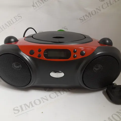 POLAROID BLUETOOTH CD BOOMBOX BLACK/RED