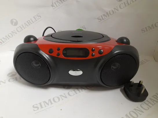 POLAROID BLUETOOTH CD BOOMBOX BLACK/RED