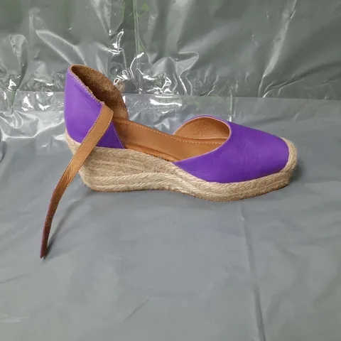 MODA IN PELLE WEDGE HEEL SANDALS PURPLE SIZE EU 37