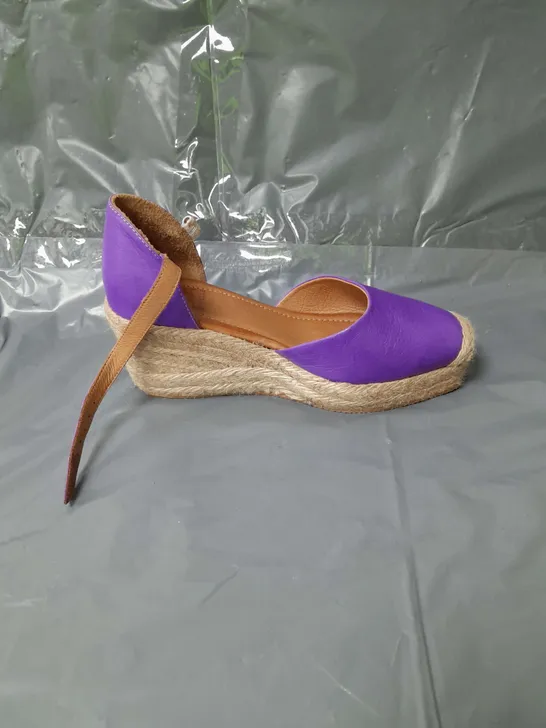 MODA IN PELLE WEDGE HEEL SANDALS PURPLE SIZE EU 37