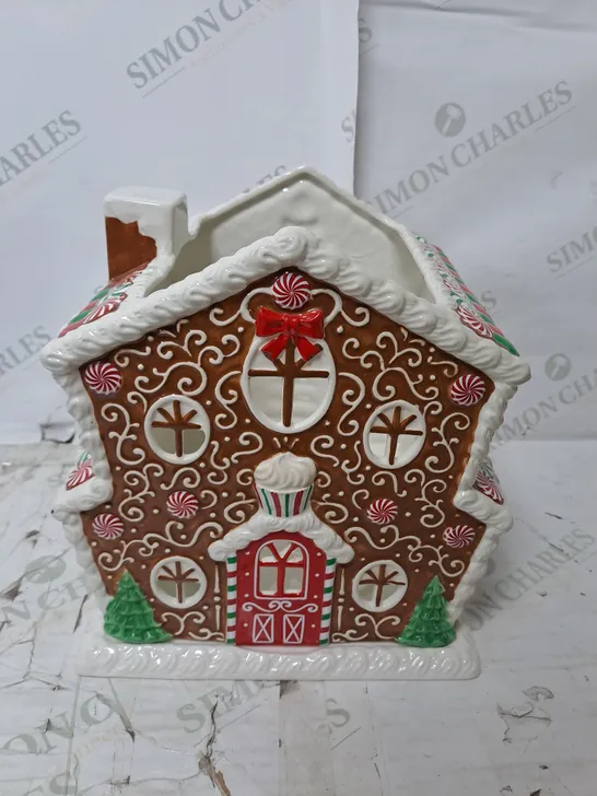 HOMEWORX BY HARRY SLATKIN & CO. CERAMIC GINGERBREAD HOUSE