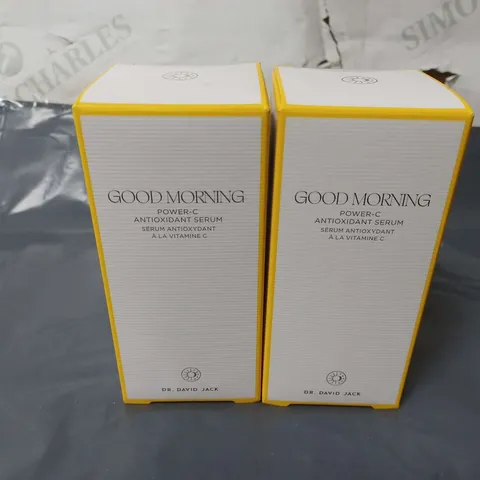 2 BOXED AND SEALED DR DAVID JACK GOOD MORNING POWER-C ANTIOXIDANT SERUM (2x30ml)