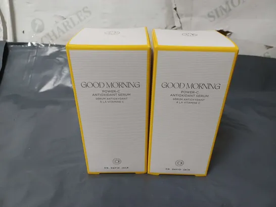 2 BOXED AND SEALED DR DAVID JACK GOOD MORNING POWER-C ANTIOXIDANT SERUM (2x30ml)