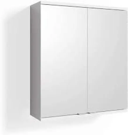 BOXED ROY 60 X 68CM SURFACE MOUNT MIRROR CABINET - WHITE