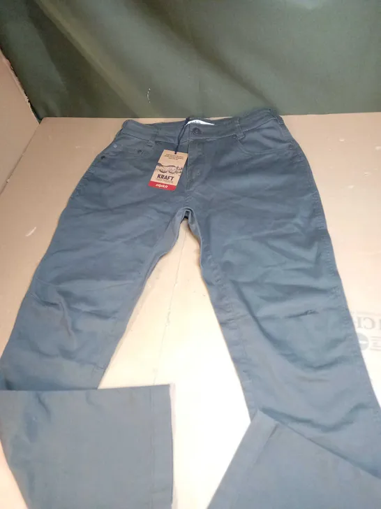 KRAFT MENS KHAKI CHINO TROUSERS SIZE 30R