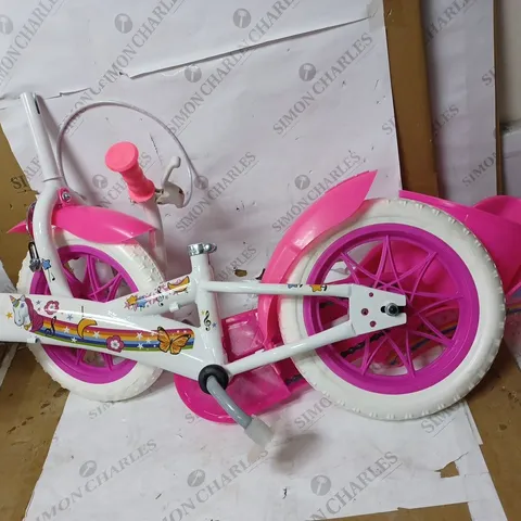 DENVER UNICORN 12" BICYCLE - WHITE/PINK