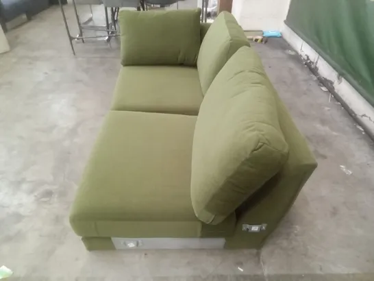 QUALITY DESIGNER CONWAY LHF SOFA SECTION - GREEN FABRIC 