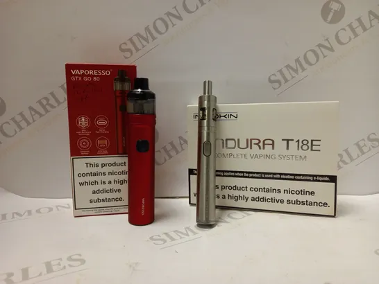 LOT OF 2 VAPORESSO | GTX GO 80 | RED & INNOKIN T118 SILVER