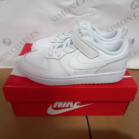 PAIR OF BOXED NIKE COURT BOROUGH LOW 2 TRAINERS IN WHITE SIZE 12