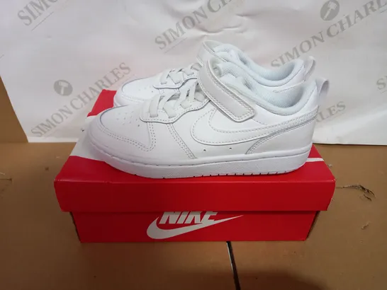 PAIR OF BOXED NIKE COURT BOROUGH LOW 2 TRAINERS IN WHITE SIZE 12