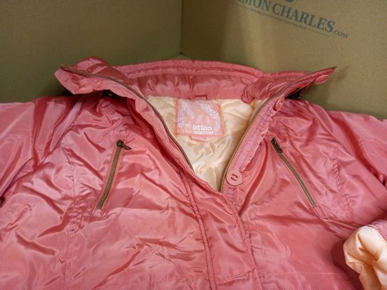 ATLAS FOR WOMEN PINK OUTDOOR WINTER COAT - SIZE 16/18