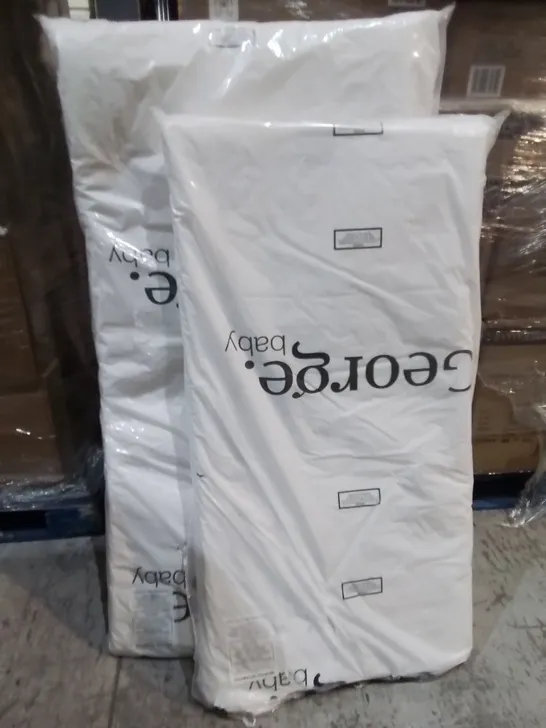 PALLET OF ASSORTED HOUSEHOLD ITEMS TO INCLUDE BAGGED COT MATTRESSES, VILEDA MICROFIBER MOP BUCKETS AND 95CM SISAL TREES