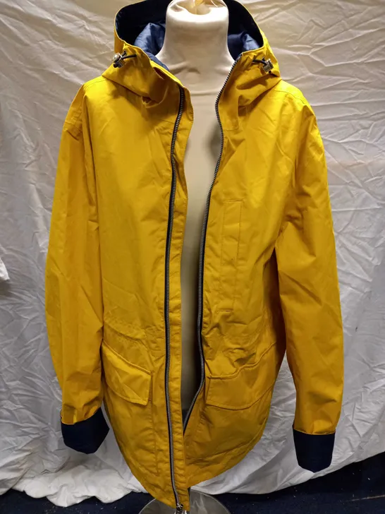 TIMBERLAND YELLOW HOODED TB0A2A2D JACKET - SIZE LARGE