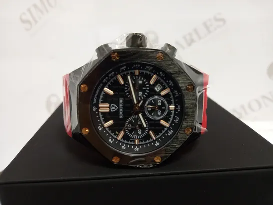 RUCKSTUHL CHRONOGRAPH STYLE RUBBER STRAP WATCH RRP £560